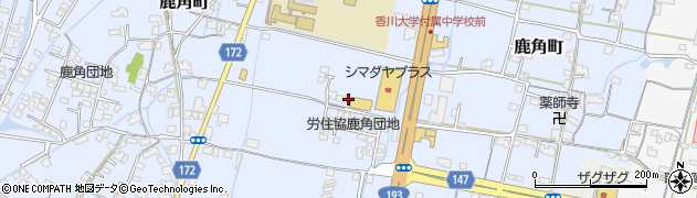 香川県高松市鹿角町428周辺の地図