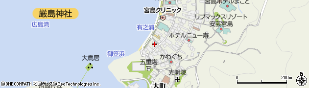 広島県廿日市市宮島町周辺の地図