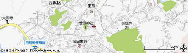 広島県尾道市因島田熊町中央区周辺の地図