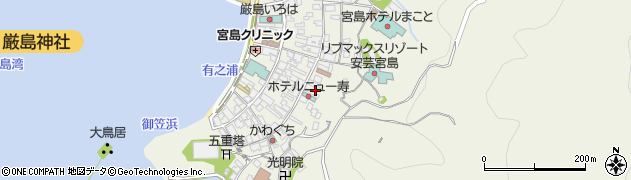 広島県廿日市市宮島町（中之町表）周辺の地図
