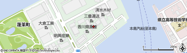清水木材株式会社　丸亀第二工場周辺の地図