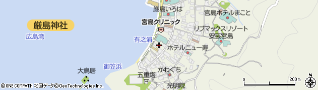 広島県廿日市市宮島町幸町東浜周辺の地図