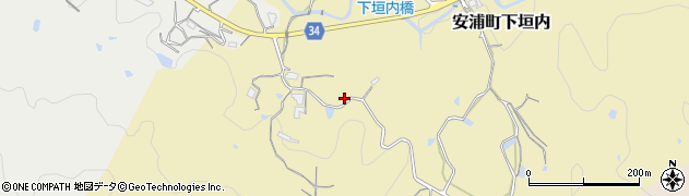 広島県呉市安浦町大字下垣内184周辺の地図