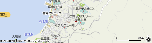 広島県廿日市市宮島町（魚之棚町）周辺の地図
