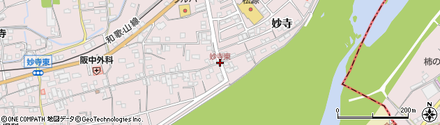 妙寺東周辺の地図