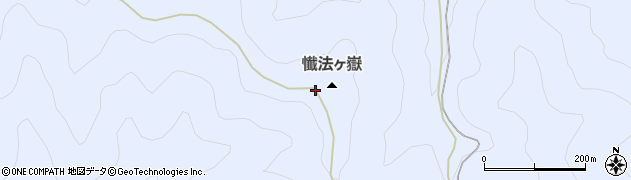 籤法ケ岳周辺の地図