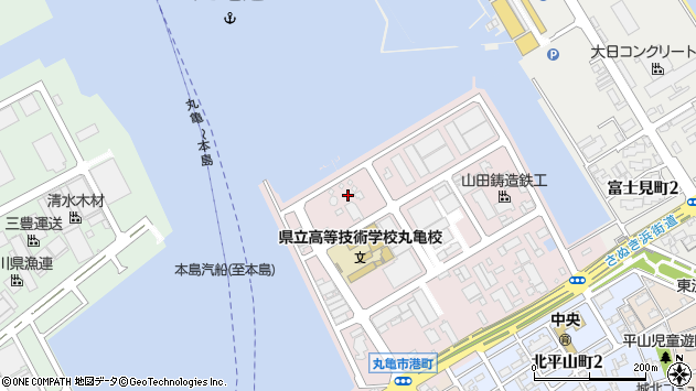 〒763-0042 香川県丸亀市港町の地図