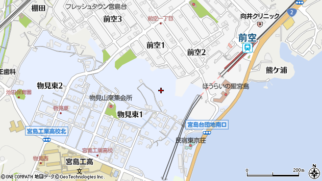 〒739-0426 広島県廿日市市物見東の地図
