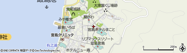 広島県廿日市市宮島町（下西連町）周辺の地図