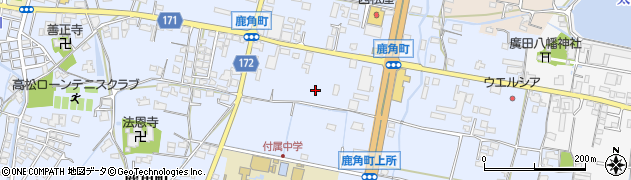 香川県高松市鹿角町周辺の地図
