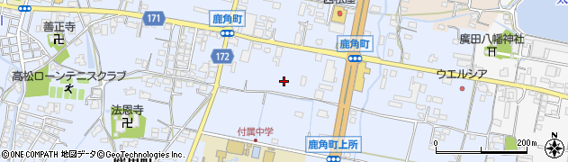 香川県高松市鹿角町周辺の地図