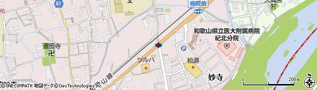 妙寺署前周辺の地図