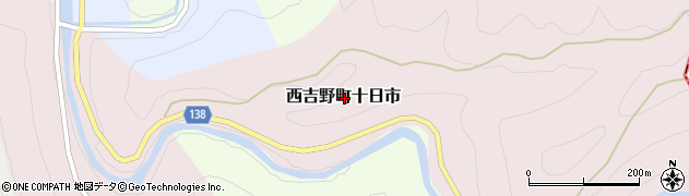奈良県五條市西吉野町十日市周辺の地図