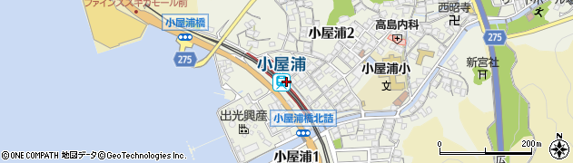 小屋浦駅周辺の地図