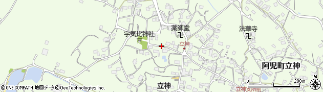 三重県志摩市阿児町立神周辺の地図