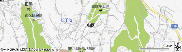 広島県尾道市因島田熊町中区周辺の地図