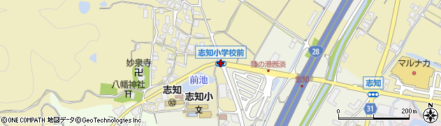 西淡志知小前周辺の地図