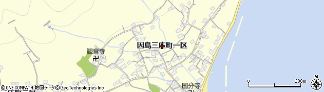 広島県尾道市因島三庄町（一区）周辺の地図