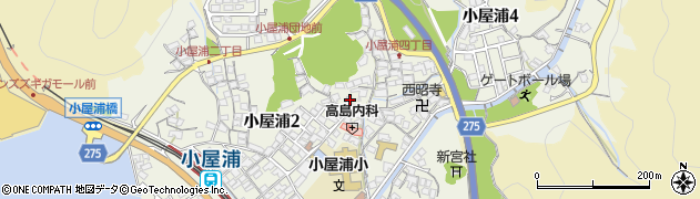 広島県坂町（安芸郡）小屋浦周辺の地図