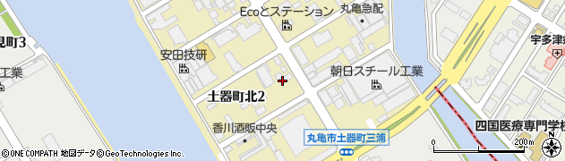 西尾レントオール株式会社　丸亀営業所周辺の地図