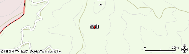 奈良県下市町（吉野郡）西山周辺の地図