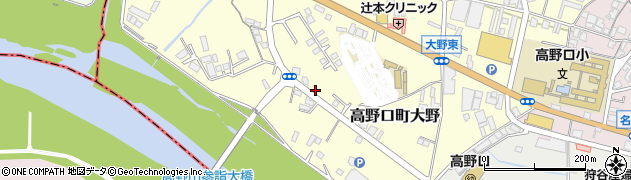和歌山県橋本市高野口町大野307周辺の地図