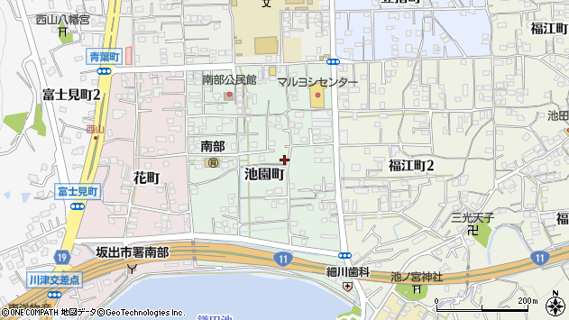 〒762-0035 香川県坂出市池園町の地図