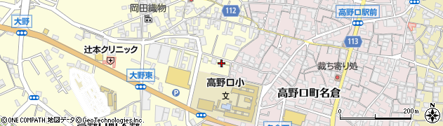 和歌山県橋本市高野口町大野125周辺の地図