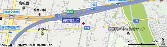 香川県高松市檀紙町1167周辺の地図