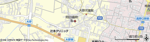 和歌山県橋本市高野口町大野20周辺の地図