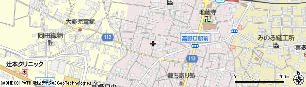 和歌山県橋本市高野口町名倉周辺の地図