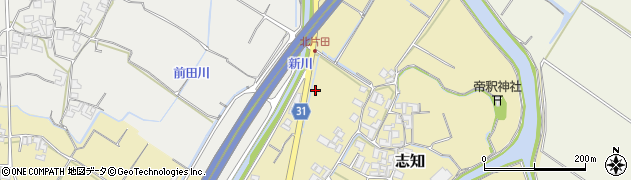 兵庫県南あわじ市志知周辺の地図
