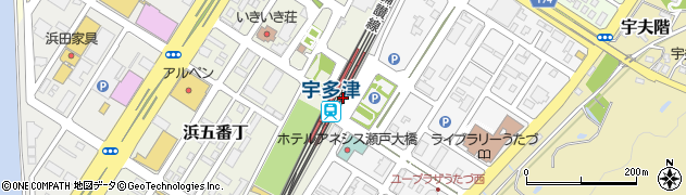 香川県綾歌郡宇多津町周辺の地図