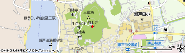 向上寺周辺の地図