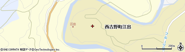 奈良県五條市西吉野町江出周辺の地図