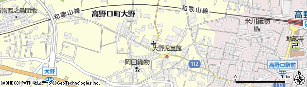 和歌山県橋本市高野口町大野745周辺の地図