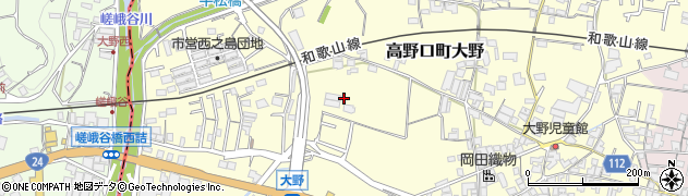和歌山県橋本市高野口町大野608周辺の地図