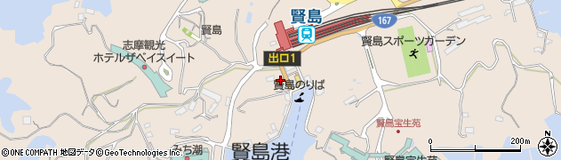 阿児賢島郵便局周辺の地図