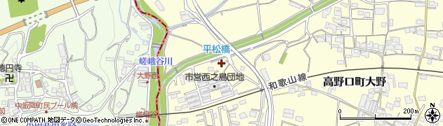 和歌山県橋本市高野口町大野519周辺の地図