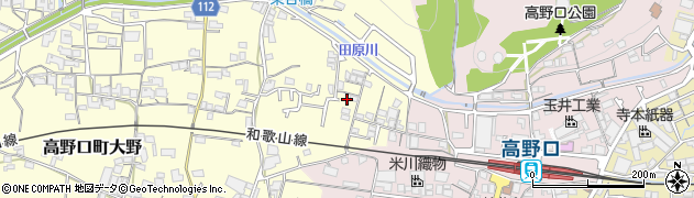 和歌山県橋本市高野口町大野21周辺の地図