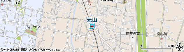 元山駅周辺の地図