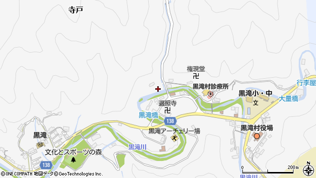 〒638-0251 奈良県吉野郡黒滝村寺戸の地図