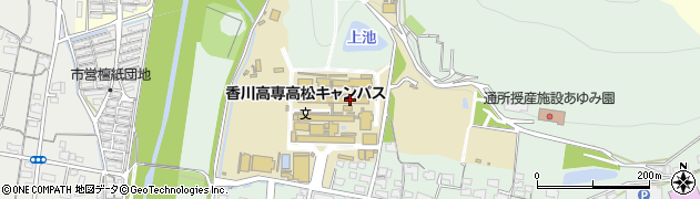 香川高等専門学校　高松キャンパス図書館周辺の地図
