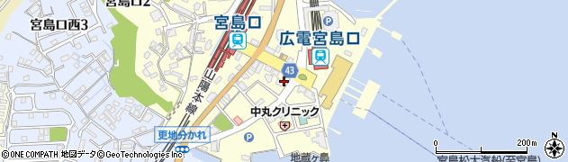 宮島口団地1号公園周辺の地図