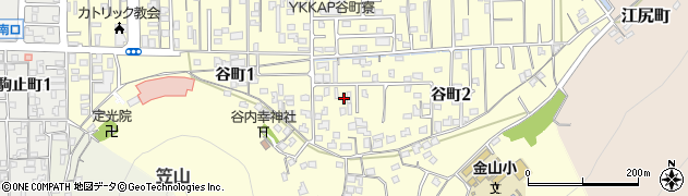 香川県坂出市谷町周辺の地図