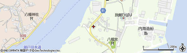 内海造船株式会社　本社・瀬戸田工場沢クラブ周辺の地図