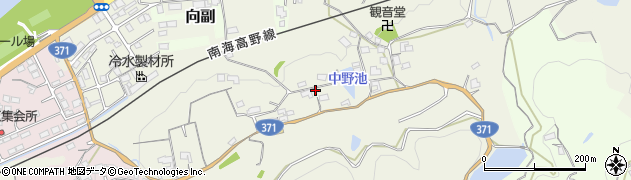 和歌山県橋本市向副362周辺の地図