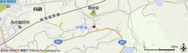 和歌山県橋本市向副319周辺の地図