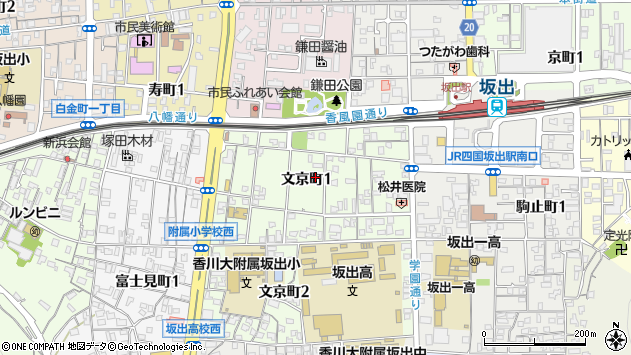 〒762-0031 香川県坂出市文京町の地図