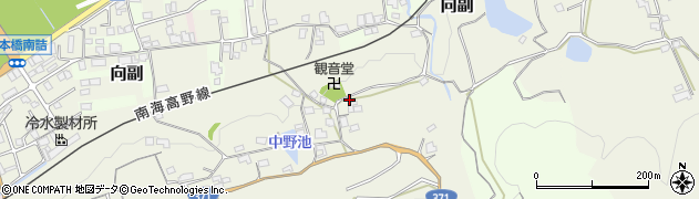 和歌山県橋本市向副301周辺の地図